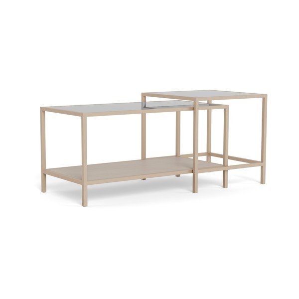 Pelēki tērauda žurnālgaldiņi (2 gab.) 50x90 cm Seaford – Actona