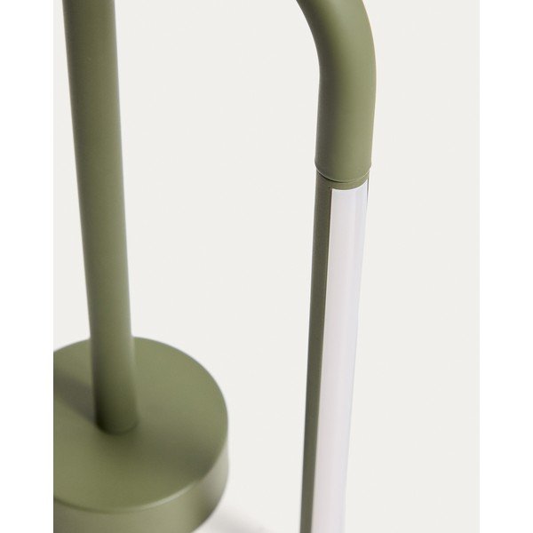 Zaļa metāla LED galda lampa (augstums 30 cm) Bow – Kave Home-image-3