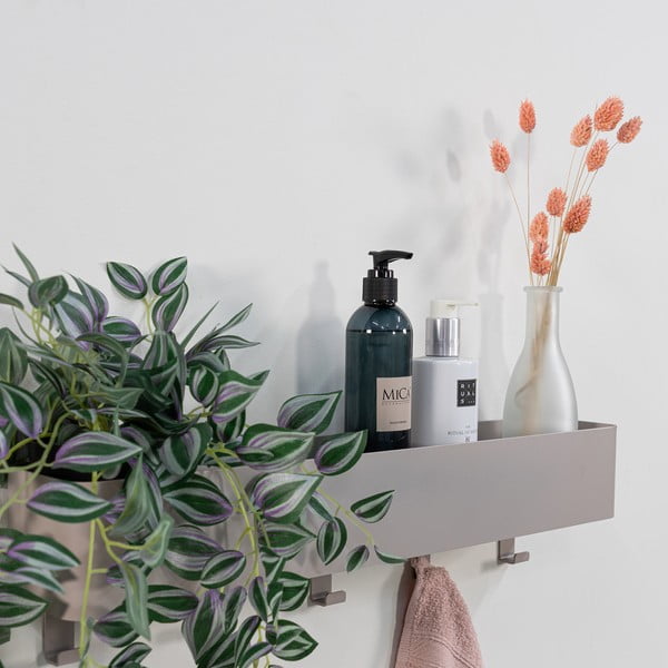 Pelēkbrūns tērauda sienas vannas istabas plaukts Multi – Spinder Design-image-3