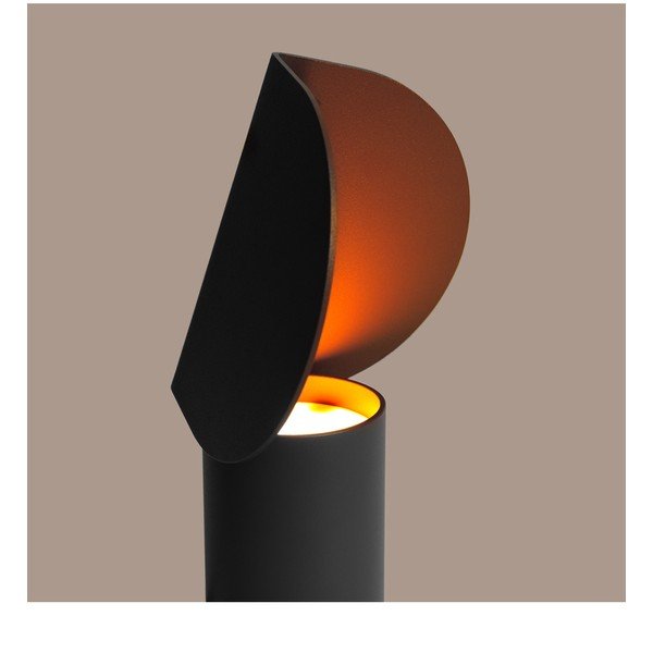 Melna alumīnija LED galda lampa (augstums 15 cm) BISCUIT – Thoro-image-2