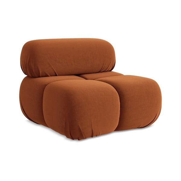 Oranža samta (vidējā moduļa) modulārā dīvāna daļa Lokua – Makamii-image-1