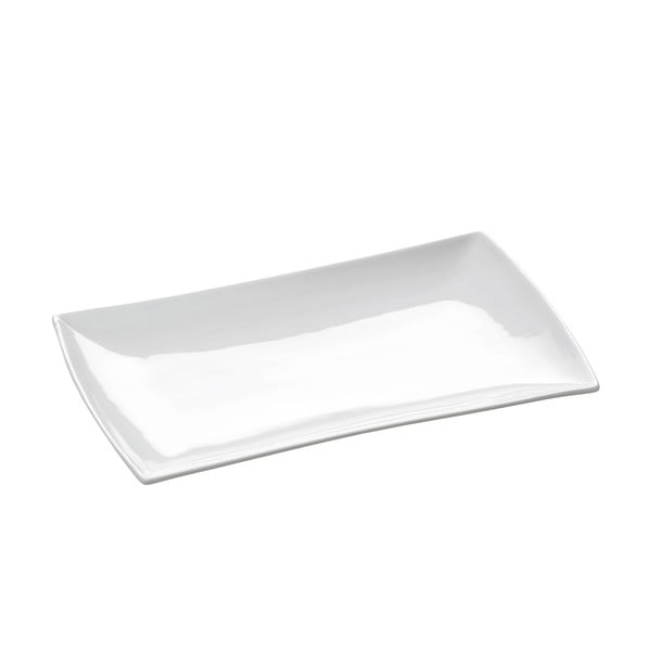 Balts porcelāna šķīvis Maxwell & Williams East Meets West, 25,5 x 15,5 cm