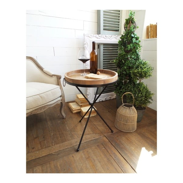 Sānu galds ar noņemamu koka virsmu Orchidea Milano Country, ⌀ 47 cm