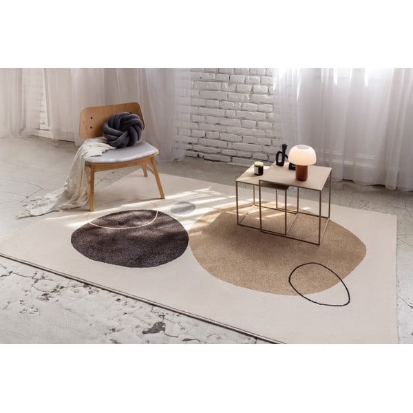 Bēšs/krēmkrāsas paklājs 80x150 cm Peblinne – Universal-image-1