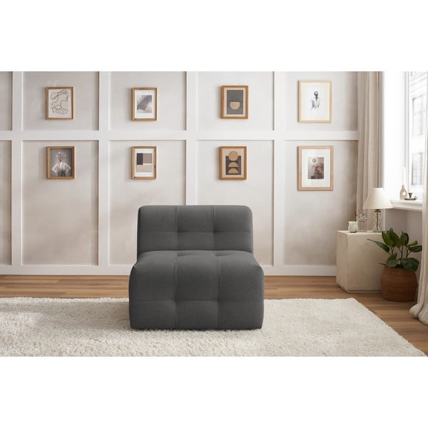 Tumši pelēks dīvāna modulis Kleber – Bobochic Paris-image-1