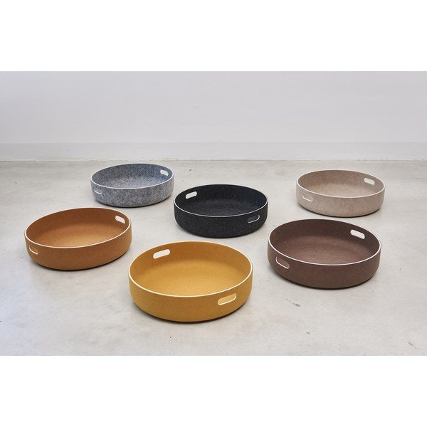 Uzglabāšanas tekstila grozs ø 46x12 cm Cesto Black – MiaCara-image-1