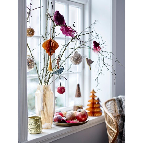 Stikla Ziemassvētku rotājumi (2 gab.) Loba – Bloomingville-image-2