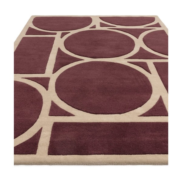 Tumši brūns vilnas paklājs 200x290 cm Metro Plum – Asiatic Carpets-image-2