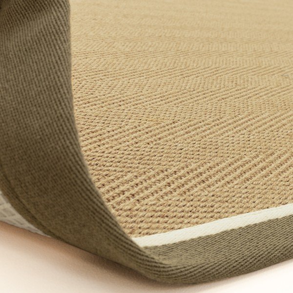 Haki/dabīga toņa divpusējs/ar rokām darināts džutas paklājs 240x340 cm Bordo Herringbone Khaki – Asiatic Carpets-image-3