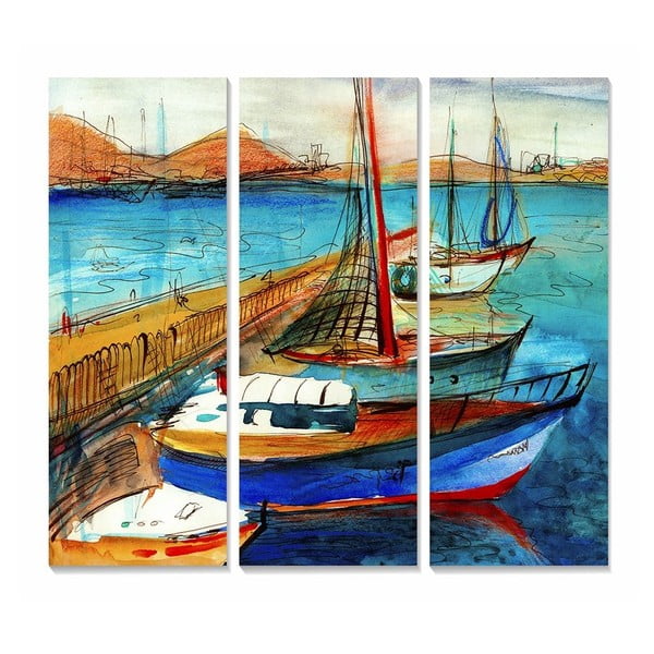Gleznas (3 gab.) 20x50 cm Sailing – Wallity