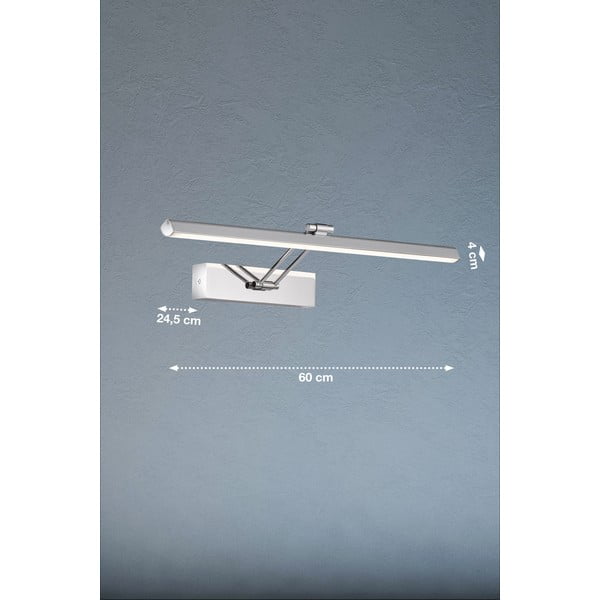 Sudraba krāsas LED sienas lampa Baabe – Fischer & Honsel-image-3