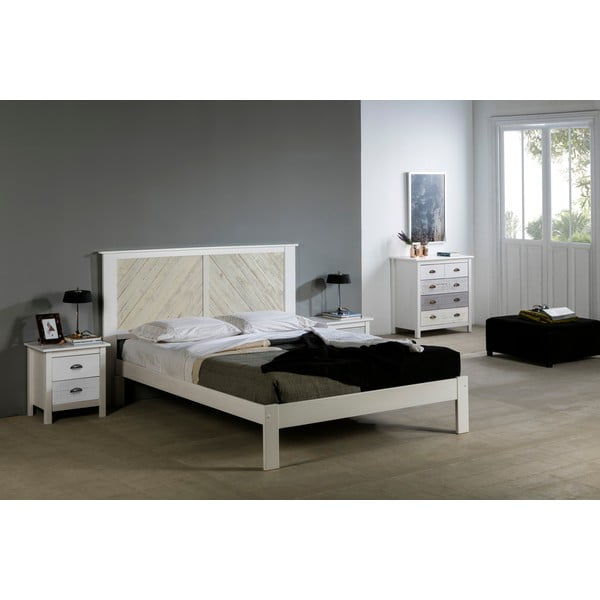 Balta divguļamā gulta Marckeric Roma, 140 x 190 cm-image-1