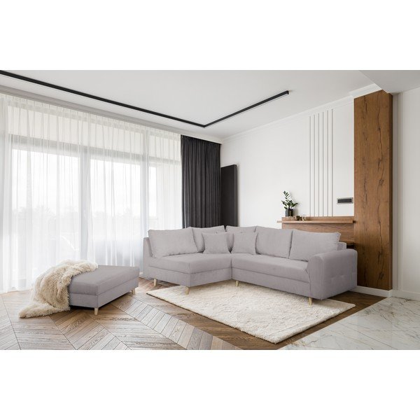 Pelēks velveta pufs Ariella – Ropez-image-1