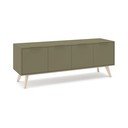 Zaļš matēts TV galdiņš 140x53x40 cm Campus – Marckeric