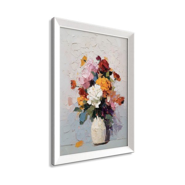 Drukāta glezna ar rāmi 56x75 cm White Vase – Styler-image-4