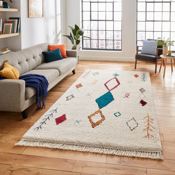 Bēšs paklājs 170x120 cm Boho – Think Rugs-image-1