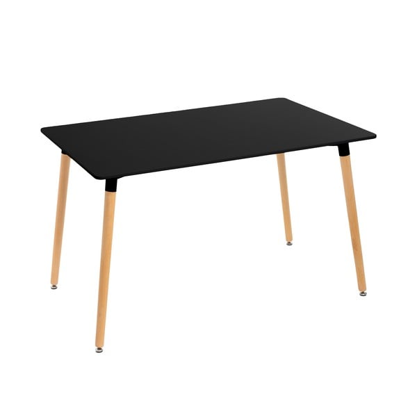 Melns ēdamgalds ar melnu galda virsmu 80x120 cm – Casa Selección
