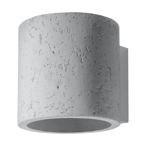 Nice Lamps Roda pelēka betona sienas lampa