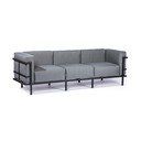 Pelēks trīsvietīgs āra dīvāns ar melnu rāmi Bonami Selection Bellisima, platums 230 cm