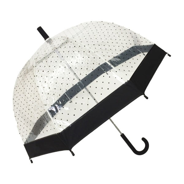 Caurspīdīgs bērnu lietussargs ar melnu apmali Ambiance Audrey, ⌀ 66 cm