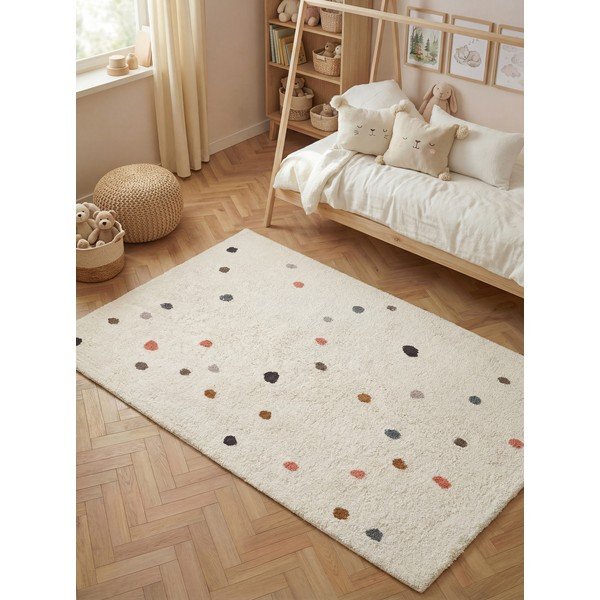 Krēmkrāsas mazgājams/ar rokām darināts kokvilnas bērnu paklājs 140x200 cm Snuggle Pippo – Hanse Home-image-1