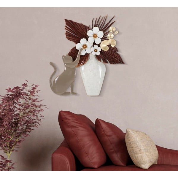 Metāla sienas dekors 55x60 cm Cat – Mauro Ferretti-image-1