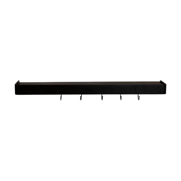 Melns sienas pakaramais ar oškoka imitāciju ar plauktu 120 cm Protopia – DAN-FORM Denmark-image-1