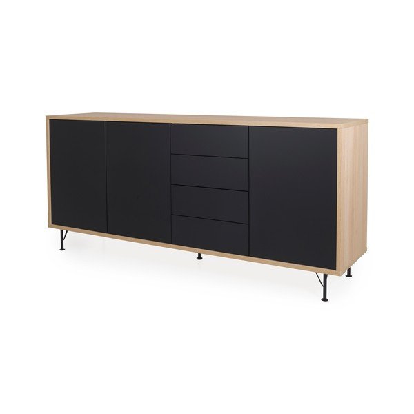 Melna kumode Tenzo Flow, garums 217 cm-image-1
