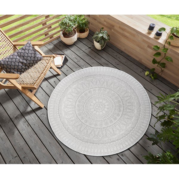 Gaiši pelēks apaļš paklājs ø 120 cm Spirit – Hanse Home-image-1