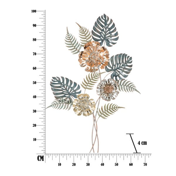 Dzelzs sienas dekors ar dabas motīviem Mauro Ferretti Too, augstums 98 cm-image-4