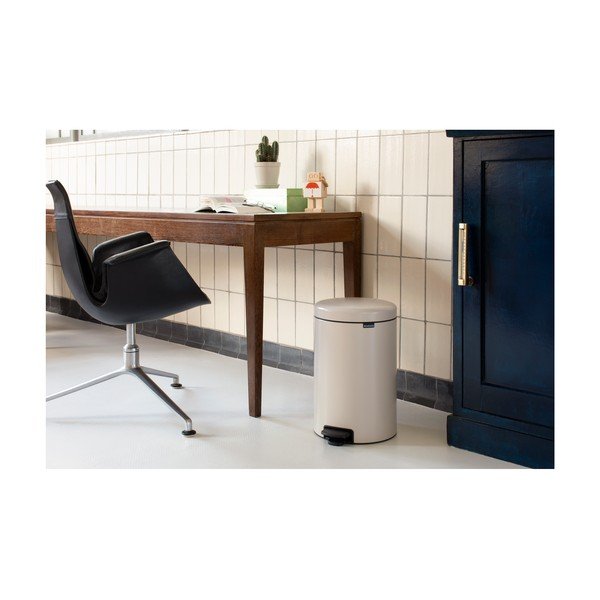 Bēša tērauda atkritumu tvertne ar pedāli 20 l NewIcon – Brabantia-image-1