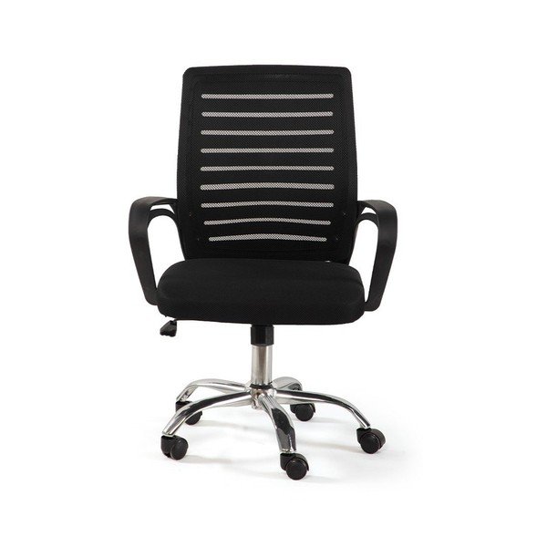 Melns polsterēts biroja krēsls Evon – Bonami Essentials-image-2