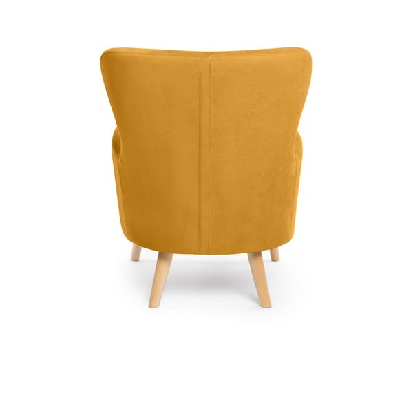 Sinepju dzeltens atpūtas krēsls ar atzveltni Noemye – Bonami Selection-image-4