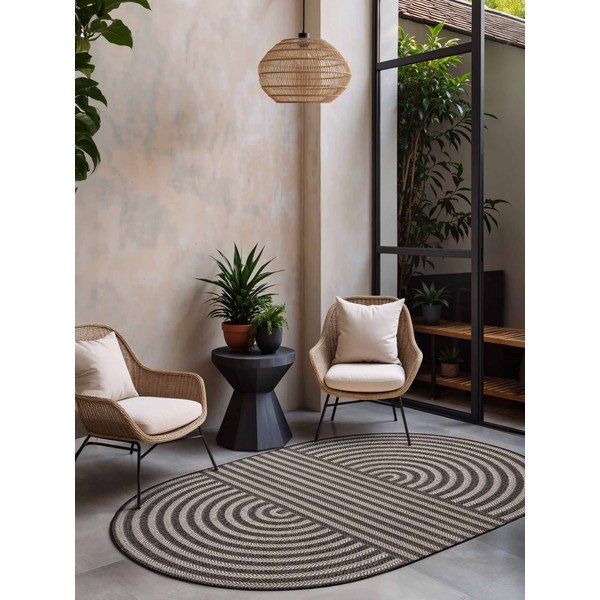 Melns/krēmkrāsas iekštelpu un āra paklājs 160x230 cm Haringey Woodfield – Ted Baker-image-1