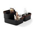 Melns pārstrādātas plastmasas vannas istabas organizators Bellwood – Umbra
