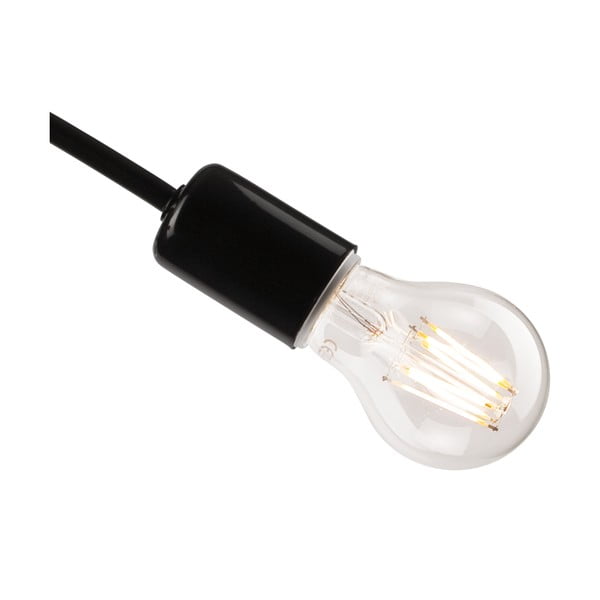 Melna griestu lampa bez abažūra 36x36 cm Camilla – LAMKUR-image-4