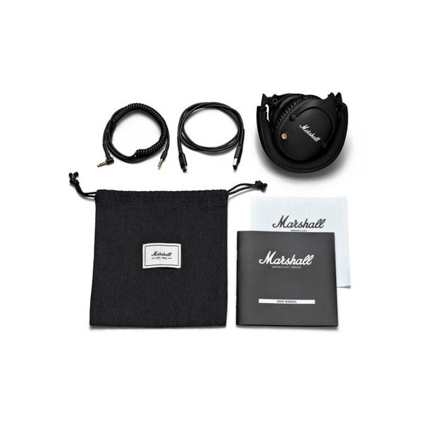 Melnas Bluetooth austiņas Marshall Monitor II-image-4