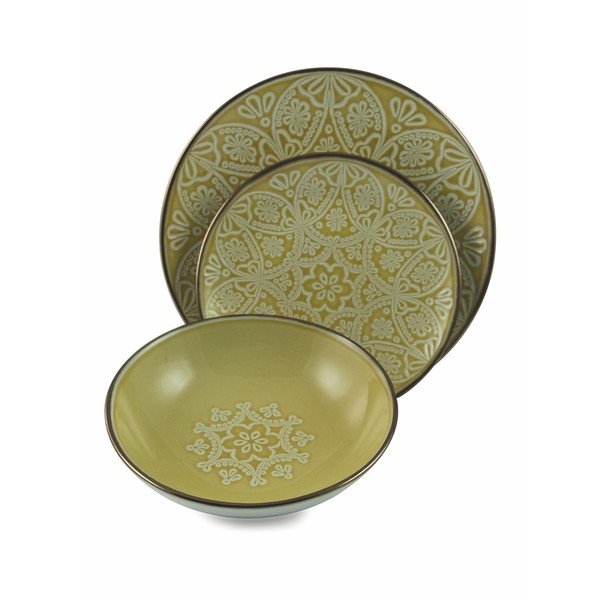 18 gabalu krāsainu keramikas trauku komplekts Villa d'Este Baku-image-4