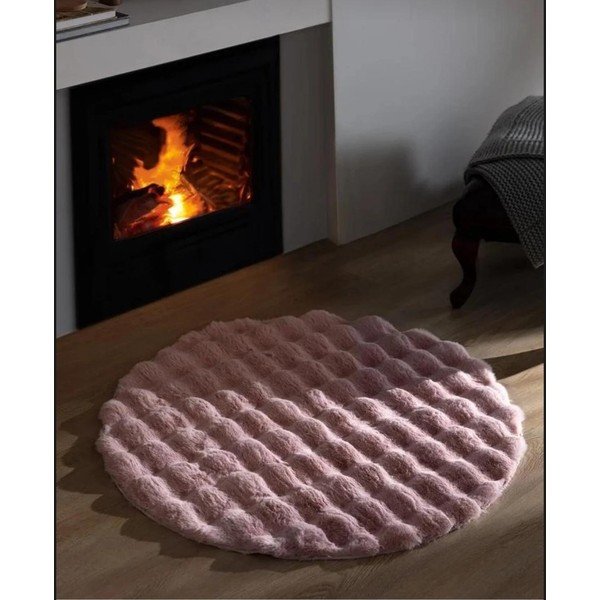 Rozā mazgājams apaļš paklājs ø 150 cm Bubble Pink – Mila Home-image-2