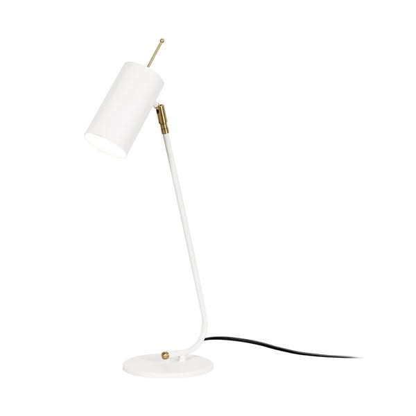 Balta galda lampa ar metāla abažūru (augstums 55 cm) Sivani – Opviq lights