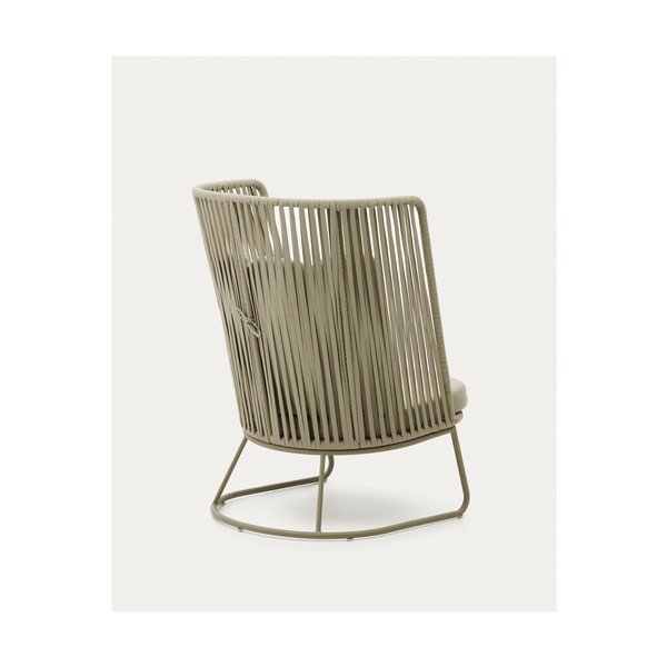 Zaļš metāla dārza atpūtas krēsls Saconca – Kave Home-image-1