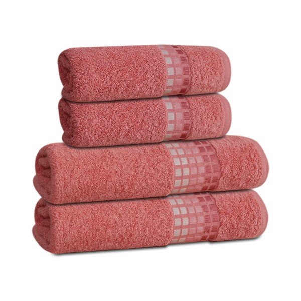 Rozā kokvilnas dvielis 70x140 cm Darwin – My House-image-2