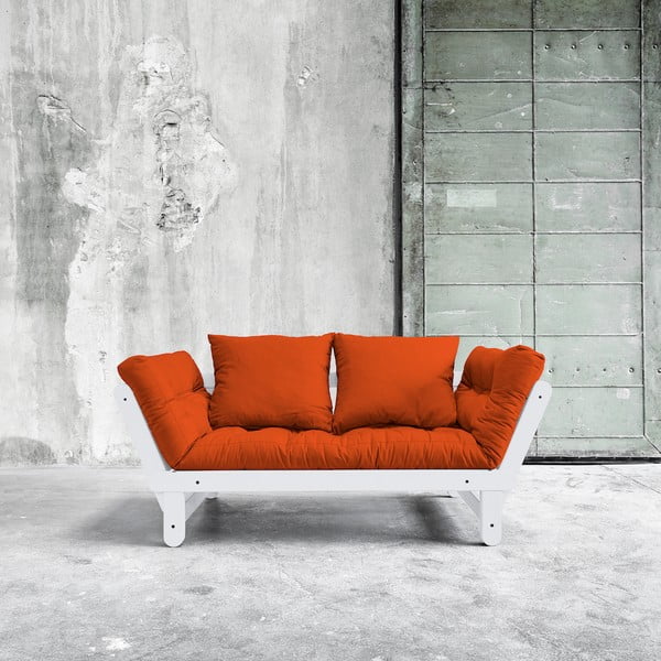 Dīvāns gulta Karup Beat White/Orange-image-1