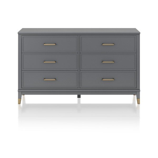 Pelēka kumode CosmoLiving by Cosmopolitan Westerleigh, 144 x 85 cm-image-4