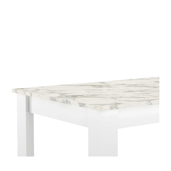 Balts ēdamgalds ar marmora virsmu 110x70 cm Nice - TemaHome -image-4