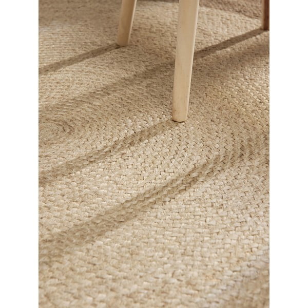 Pelēkbēšs divpusējs/ar rokām darināts džutas apaļš paklājs ø 120 cm Jutta Greige – Hanse Home-image-4