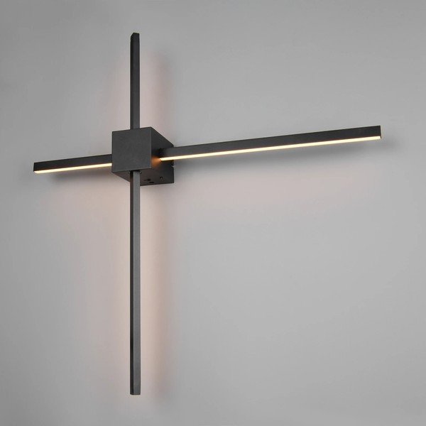 Matēti melna LED sienas lampa ar regulējamu spilgtumu Cassino – Trio-image-2