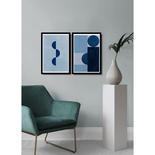Gleznas (2 gab.) 36x51 cm Shapes – Wallity-image-1