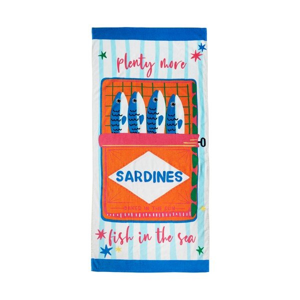 Kokvilnas pludmales dvielis 76x160 cm Sardines – Catherine Lansfield