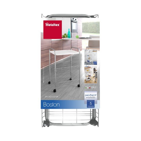 Metaltex Boston pārvietojams divlīmeņu plaukts, garums 39 cm-image-1